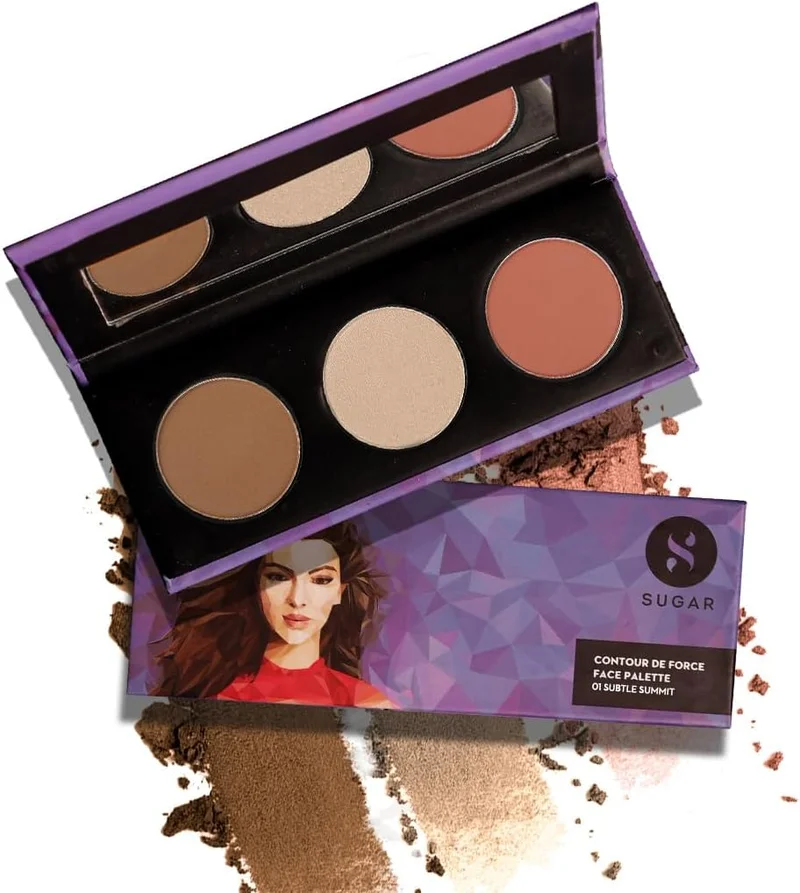 شوجر كوزماتيكس SUGAR Cosmetics Contour De Force Face Palette 01 Subtle Summit, 12 g